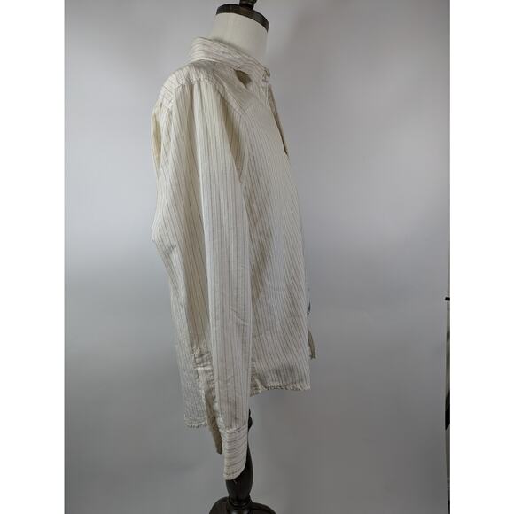 Counter Intelligence Men's L Shirt Button Up Long Sleeve Graphic Urban White Top - Picture 4 of 13